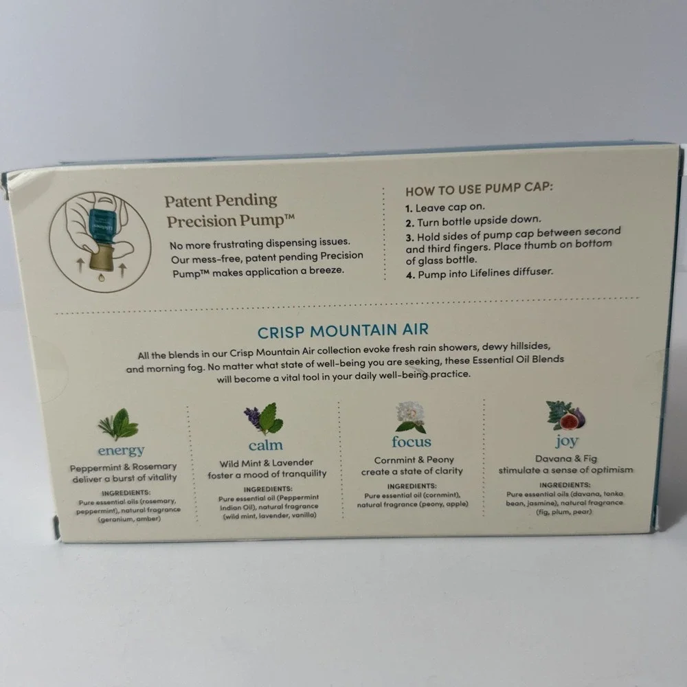 Lifelines Essential Oil Blends‎ - Mess-Free Aromatherapy for Home Crisp Mt Air